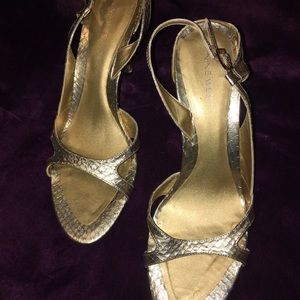 SuperSexySnake Embossed Leather Stiletto. Sz11